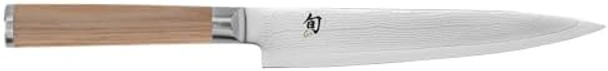Shun Classic Blonde 6" Utility Knife Handcrafted Japanese Kitchen Knife Vg-Max Core With Damascus Stainless Steel Cladding Pakkawood Handle Precision And Sharpness For Professional And Home Chefs Shun Classic Blonde 6" Utility Knife Handcrafted Japanese Kitchen Knife Vg-Max Core With Damascus Stainless Steel Cladding Pakkawood Handle Precision And Sharpness For Professional And Home Chefs