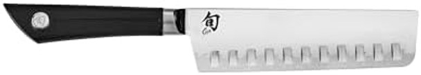Shun Sora 6" Hollow Ground Nakiri Knife Handcrafted Japanese Vegetable Knife Vg10 Steel Edge And 420J Stainless Steel Blade Balanced Handle Slicing Tool For Professional And Home Chefs
