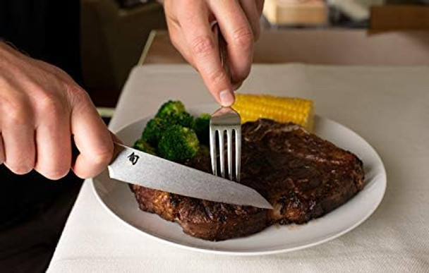 Shun Kanso 5" Steak Knife Handcrafted And Smooth-Edged Japanese Kitchen Knife For Professional And Home Chefs Aus10A Stainless Steel Blade Tagayasan Handle