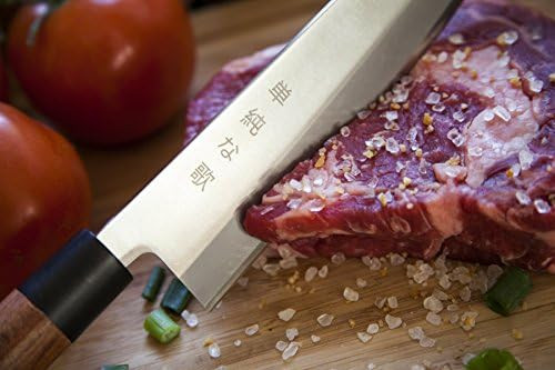 Traditional Japanese Professional Gyuto Kitchen Chefs Knife – Premium 8-Inch High Carbon Stainless Steel Gyuto Sushi Knife With High Corrosion Resistance In A Single Bevel Chisel Edge Grind