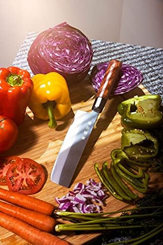 Traditional Japanese Professional Kitchen Chef Knife Set - Premium Gyuto Santoku Nakiri Petty High Corrosion Resistance Full Tang Knife Set