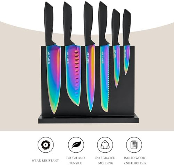 Kitchen Knife Set With Magnetic Knife Holder 15 Pieces High Carbon Stainless Steel Sharp Kitchen Knife Set Including Chef'S Knife Bread Knife Serrated Steak Knife Set