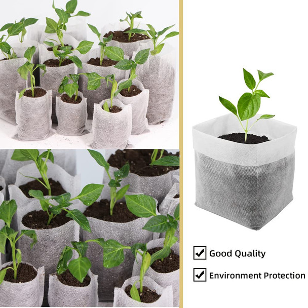 100-PCS Biodegradable Nursery Bag Grow Bags Non-Woven Fabric s to Sow Flower Pots for Home Garden Accessories Tools 100-PCS Biodegradable Nursery Bag Grow Bags Non-Woven Fabric s to Sow Flower Pots for Home Garden Accessories Tools