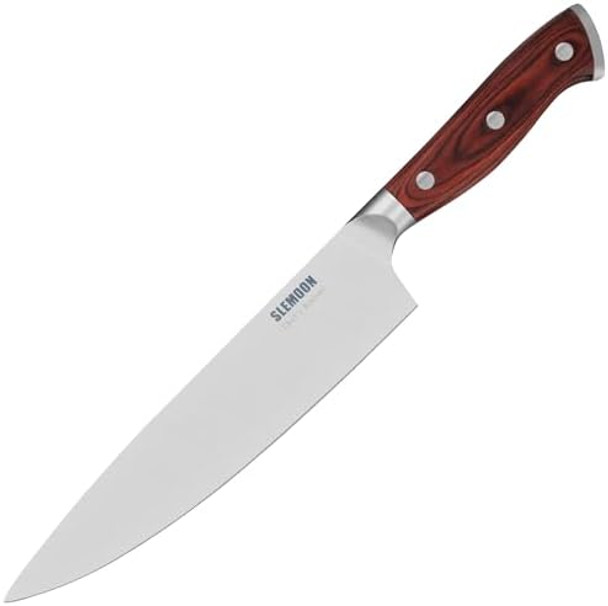 8 Inch Chef Knife - Ultra Sharp Professional Kitchen Knife With Ergonomic Pakkawood Handle Rust Resistant Stainless Steel Blade For Meat Vegetables Herbs Dishwasher Safe & Box 8 Inch Chef Knife - Ultra Sharp Professional Kitchen Knife With Ergonomic Pakkawood Handle Rust Resistant Stainless Steel Blade For Meat Vegetables Herbs Dishwasher Safe & Box