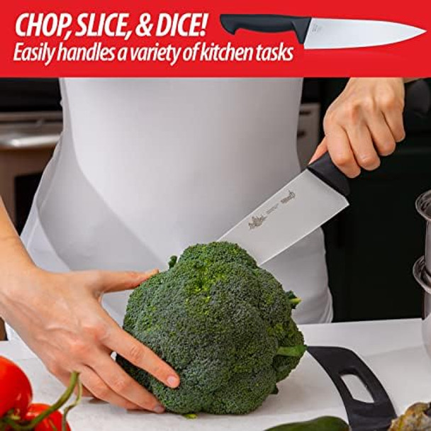 Chef Knife 8 Inch Multipurpose Sharp Kitchen Knife German Stainless Steel Ergonomic Handle Home Or Professional Use.