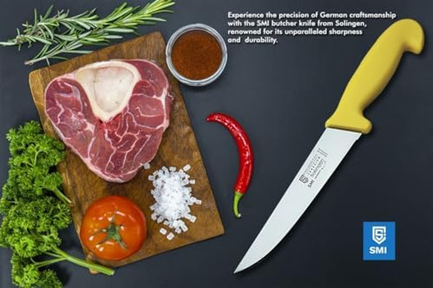 Smi 7 Inch Solingen Butcher Knife - Professional Chef Knife For Meat Cutting And Processing - Made In Germany