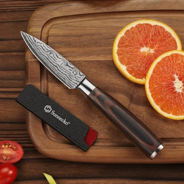 Sunnecko Small Chef Knife & Paring Knife