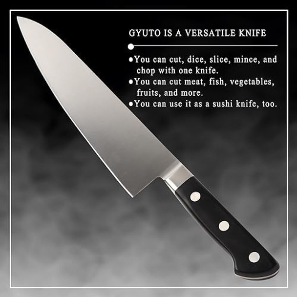 Japanese Chef Knife Premium Molybdenum Stainless Steel Gyuto 9.5-Inch (240Mm)