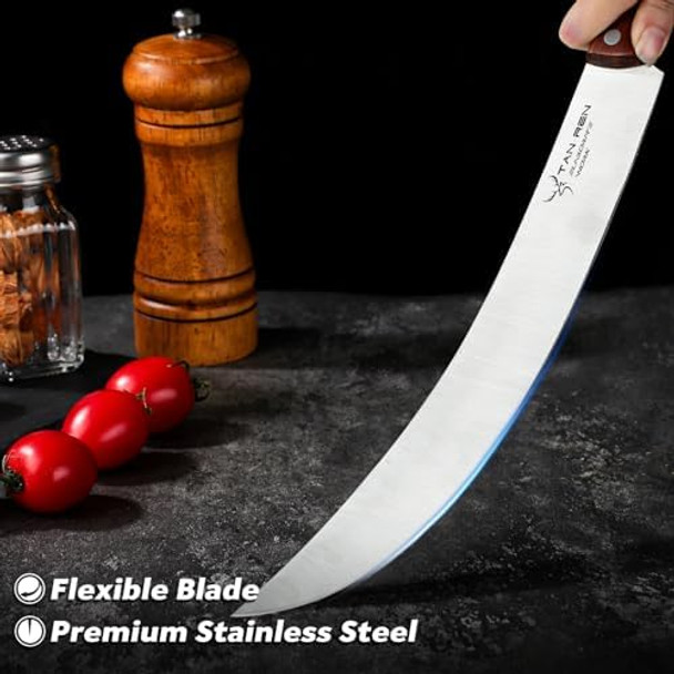 Brisket Knife 12 Inch Carving Knife Razor Sharp Slicing Carving Knife 7 Inch Stainless Steel Japanese Chef Knife Full Tang Chefs Knife Hand Forged Japanese Knives For Thanksgiving s