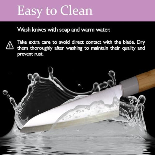 5-Piece Chef Knife Set Stainless Steel Kitchen Knife Set Ergonomic Professional Wood Handled Cutlery Durable & Stylish Stainless Steel Blades By Tessie&Jessie 5-Piece Chef Knife Set Stainless Steel Kitchen Knife Set Ergonomic Professional Wood Handled Cutlery Durable & Stylish Stainless Steel Blades By Tessie&Jessie