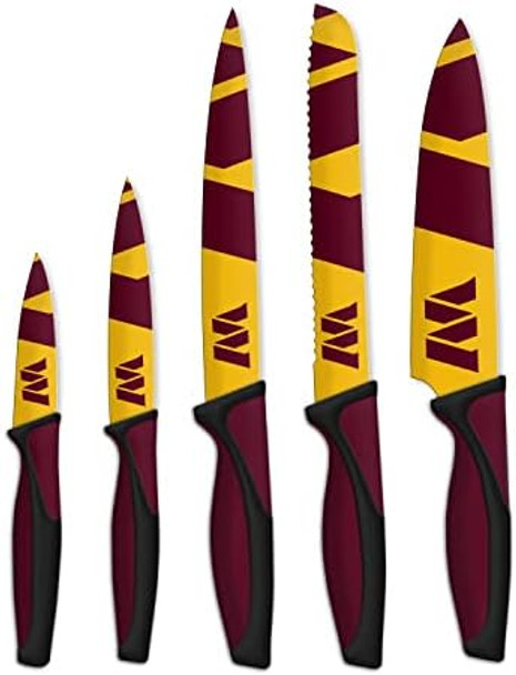 The Sports Vault Nfl Washington Commanders 5-Piece Kitchen Knife Set