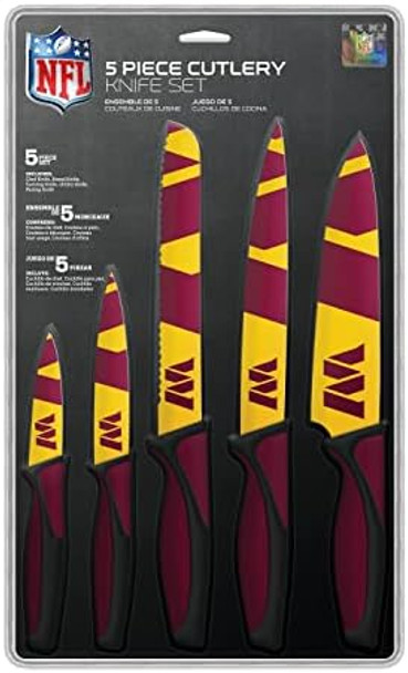The Sports Vault Nfl Washington Commanders 5-Piece Kitchen Knife Set