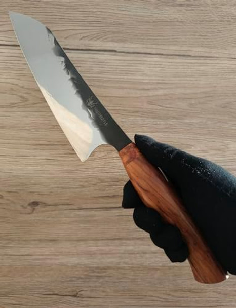 Skd11 Three Layer Sandwich Steel 7.5 Inch Sande Knife Skd11 Japanese Steel Chef Knife Suitable For Home Kitchens And Restaurants (Huanghua Pear Wood+Olive Wood)