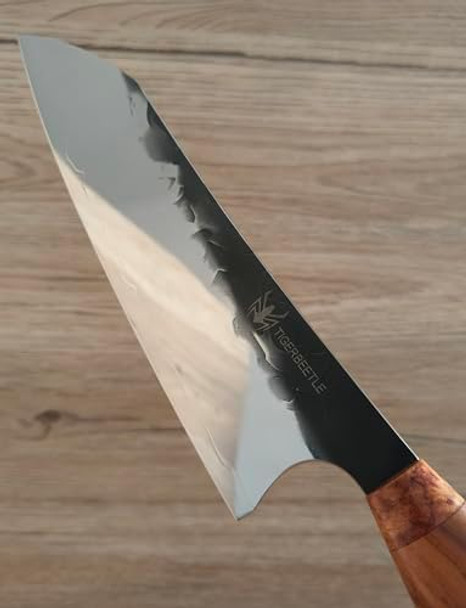 Skd11 Three Layer Sandwich Steel 7.5 Inch Sande Knife Skd11 Japanese Steel Chef Knife Suitable For Home Kitchens And Restaurants (Huanghua Pear Wood+Olive Wood)