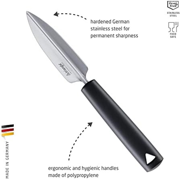 Triangle Fruit Decorator - V-Shaped Stainless Steel Blade To Cut Open & Decorate Fruits & Vegetables - Greengrip Handle - Dishwasher Safe - Made In Germany