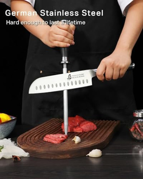 Tuo 8 Inch Chef Knife And 8 Inch Honing Rod Set
