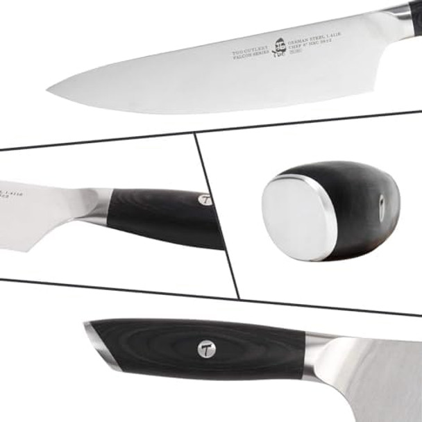 Tuo 8 Inch Chef Knife And 8 Inch Honing Rod Set