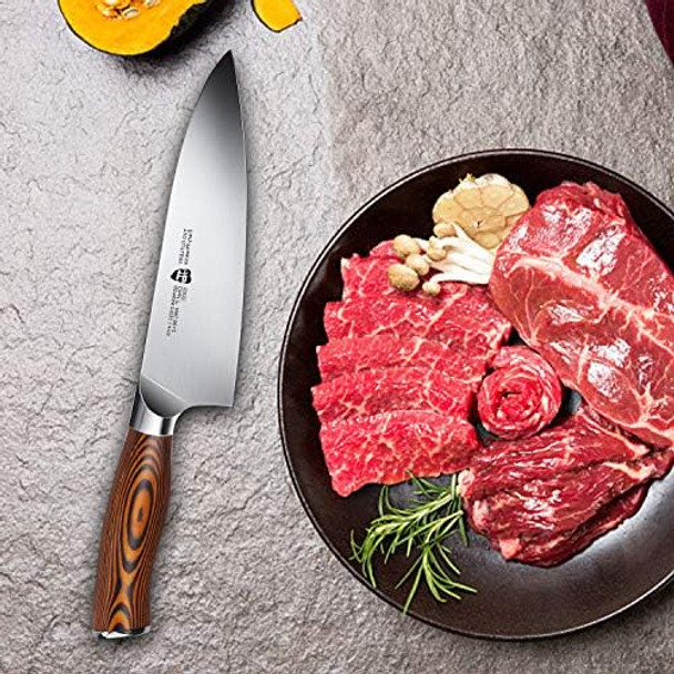 Tuo Gyuto Chef Knife 7 Inch Professional Cooking Knife High Carbon Stainless Steel Japanese Blade-Type With Ergonomic Handle - Fiery Phoenix Series