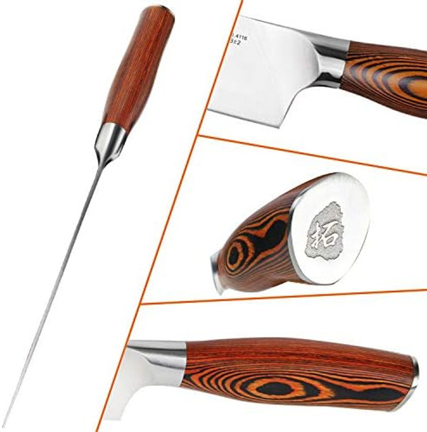 Tuo Meat Cleaver Knife - 6" Sharp Butcher Knife For Meat Cutting German High Carbon Steel Meat Chopper With Pakkawood Handle - Fiery Phoenix Series Tuo Meat Cleaver Knife - 6" Sharp Butcher Knife For Meat Cutting German High Carbon Steel Meat Chopper With Pakkawood Handle - Fiery Phoenix Series