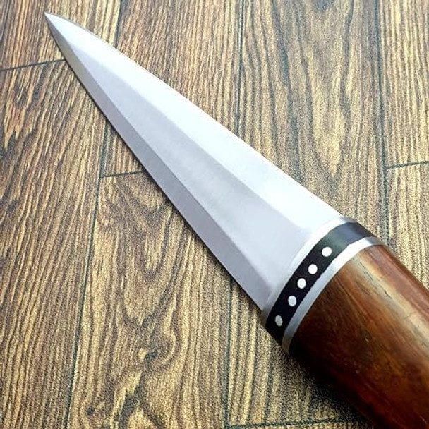 Kz-15 Handmade D2 Dagger Knife Hunting Knife Fixed Blade Knife With Sheath 13.0 Inches