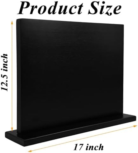 Unihrpa Magnetic Knife Holder Black Acacia Wooden Double Sided Magnetic Knife Block Magnetic Universal Stands With Strong Enhanced Magnets Knife Strip 16 X 12 In Knife Display Rack For Kitchen
