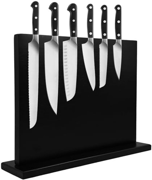 Unihrpa Magnetic Knife Holder Black Acacia Wooden Double Sided Magnetic Knife Block Magnetic Universal Stands With Strong Enhanced Magnets Knife Strip 16 X 12 In Knife Display Rack For Kitchen Unihrpa Magnetic Knife Holder Black Acacia Wooden Double Sided Magnetic Knife Block Magnetic Universal Stands With Strong Enhanced Magnets Knife Strip 16 X 12 In Knife Display Rack For Kitchen
