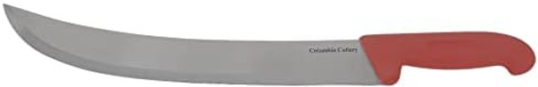 Columbia Cutlery 12 Inch Cimiters - Choose Color And Qty - Professional Curved Restaurant And Butcher Knife For Slicing And Carving Steak Roasts And Brisket (Single Red Cimiter)