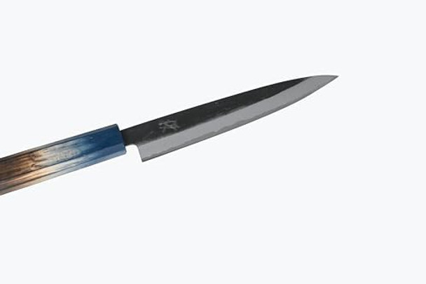 Honkaku Kurouchi Sakura Petty Knife 11.2Inch Black And Silver Kajiya02