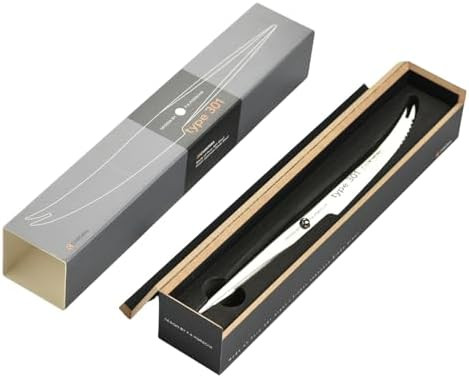 Chroma P10 Tomato Knife 5" Razor Sharp Professional Chefs Knife Serrated Japanese 301 Steel Precision Multipurpose Kitchen Knife Fruit & Vegetables Home Chefs Premium Box Hostess Cooking s