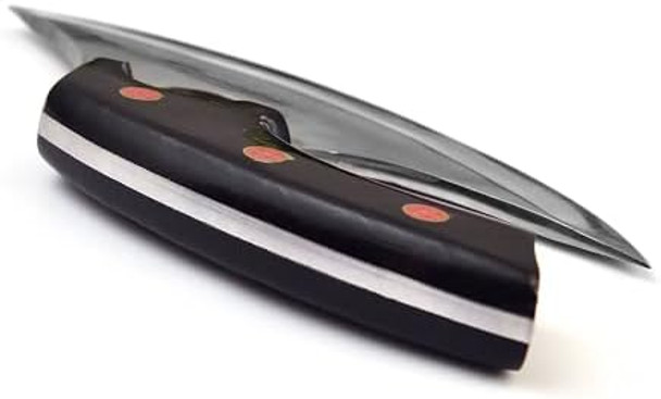Multipurpose Alaskan Ulu Knife Vegetable Chopper And Herb/Meat Mincer Sharp Slicer D2 Steel Blade Mezzaluna Pizza Cutter Great For Anyone Who Loves To Cook