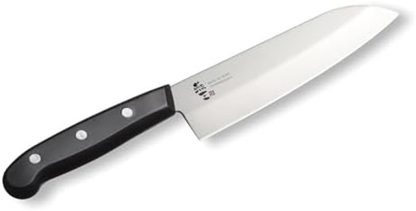 Japanese Chef Knife 7 Inch Gyuto By Enzo Hand Forged Tsubame Sanjyo Stainless Steel Light Weight Wear/Corrosion Resistance 11.8 Inch Total Length