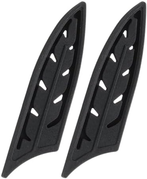 Uxcell 2 Pcs Knife Cover Sleeves 4.2" X 1" Pp Knives Edge Guard Blade Protector Universal Knife Sheath For Home Kitchen Black