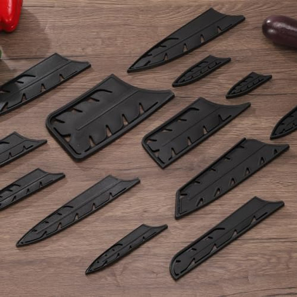 Uxcell 2 Pcs Knife Cover Sleeves 4.2" X 1" Pp Knives Edge Guard Blade Protector Universal Knife Sheath For Home Kitchen Black