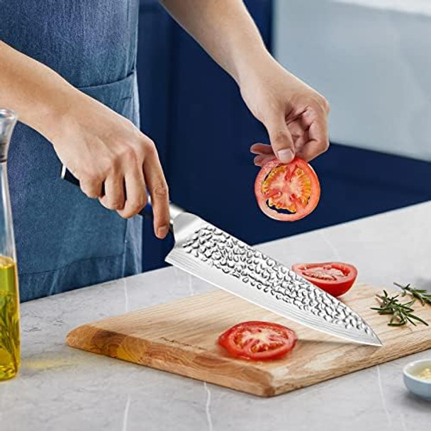 8" Super Sharp Professional Chef'S Knife In Box Premium Carbon Stainless Steel Sharp Chef Knife With Ergonomic Wooden Handle 8 Inch Pro Kitchen Knife As A Best