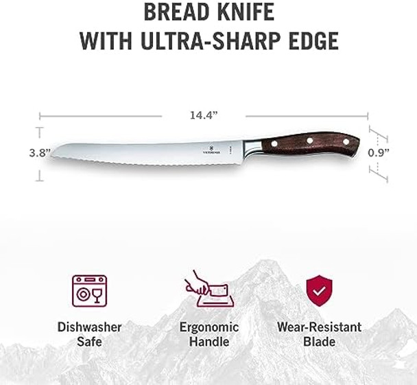 Victorinox Grand Maitre Slicing Knife - Meat Slicing Knife With Full-Tang Blade - Ergonomic Kitchen Utensil - Premium Kitchen Essentials - 10.25"