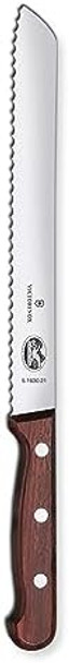 Victorinox Bread Knife - Serrated Bread Knife For Kitchen Accessories - Cut Bread Pastries & More - Wooden Handles 8.25"