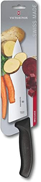 Victorinox Swiss Classic 8-Inch Chef'S Knife With Straight-Edge Blade And Black Handle
