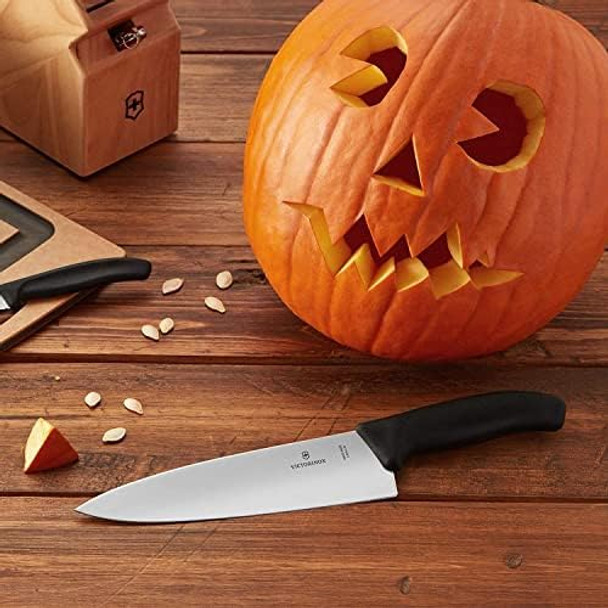 Victorinox Swiss Classic 8-Inch Chef'S Knife With Straight-Edge Blade And Black Handle
