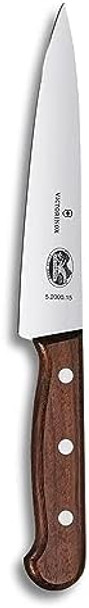 Victorinox Rosewood Chef'S Knife - Premium Cooking Knife For Kitchen Accessories - Kitchen Knife Cuts Meat Fruit Vegetables & More - Wood Handle Straight Edge 6"