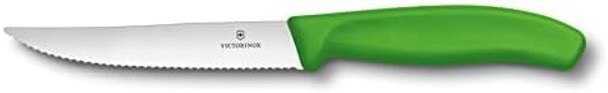 Victorinox 6.7933.12 Swiss Classic Gourmet Steak Knife Ideal For Slicing A Wide Variety Of Steak Cuts Serrated Blade In Black 4.7 Inches