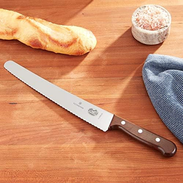 Victorinox Swiss Army 5.2930.26-X2 R.H. Forschner Bread Knife Rosewood 10.25 In