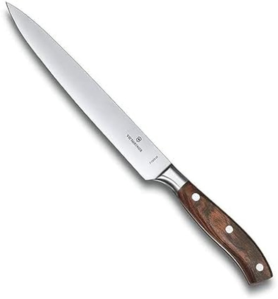 Victorinox Grand Maitre Chef'S Knife - Kitchen Knife For Cutting Meat Vegetables & Fruit - Modern Slicing Knife For Cooking - Wood Handle 8"