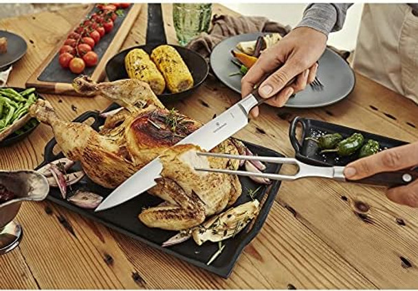 Victorinox Grand Maitre Chef'S Knife - Kitchen Knife For Cutting Meat Vegetables & Fruit - Modern Slicing Knife For Cooking - Wood Handle 8"