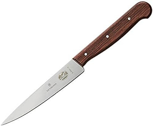Victorinox 4-3/4-Inch Straight-Edge Pointed-Tip Steak Knife Set Of 6 Rosewood Handles