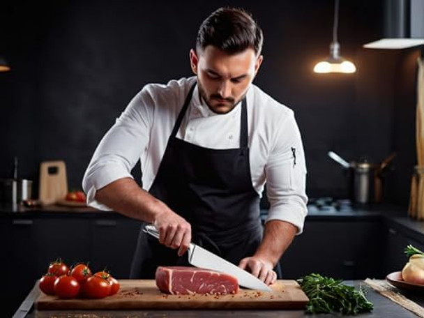 Wellstar Chef Knife With Sheath Sharp Kitchen Knife 8 Inch Cooking Knives With German Hc Steel - Silver