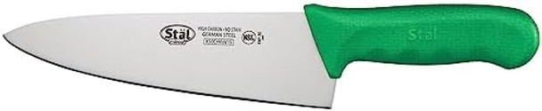 Winco 8" Commercial-Grade Chef'S Knife With German Steel Blade Green