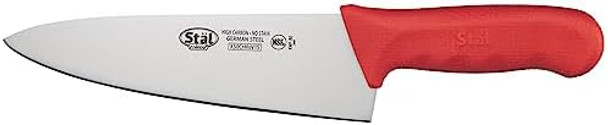 Winco 8" Commercial-Grade Chef'S Knife With German Steel Blade Red