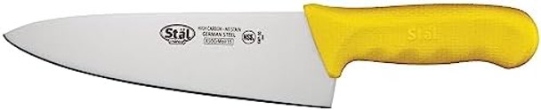 Winco 8" Commercial-Grade Chef'S Knife With German Steel Blade Yellow