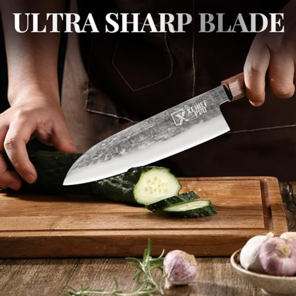 Japan Knife Set High Carbon Steel Japan Nakiri Santoku Knife Set Hand Forged Meat Cleaver Butcher Knife With Accessories For Kitchen Camping Bbq Knives Set With Bag