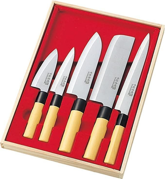 Kitchen Knife Set Of 5 Produced By Komei Nakamura Including Sushi Knife Japanese Kitchen Knife Set Of 5 Produced By Komei Nakamura Including Sushi Knife Japanese